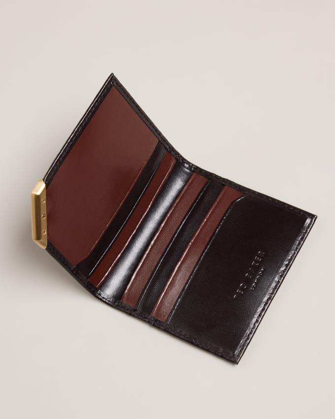 Porte-Carte Ted Baker Corner Detail Marron Chocolat Homme | VBZ-34317320